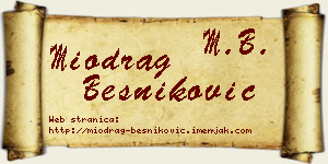 Miodrag Besniković vizit kartica
